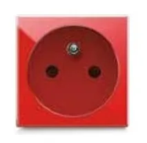 Prise française 2P+T rouge (16 A) — SOMEF 431092TSR