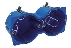 Double round 2+2-module flush box for dry lining — SOMEF 41002CS