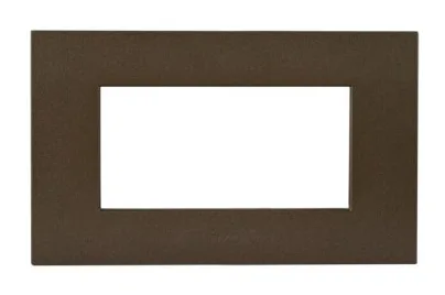 Plaque SMART EASY 44 rectangulaire bronze mat 4 modules — SOMEF 44PSME4BRZ
