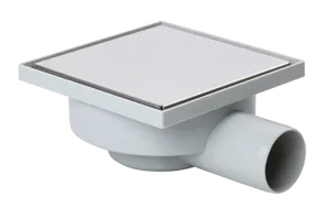 Floor drain with stainless steel tile-insert grate — SOPAL