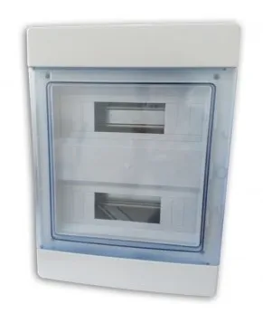 Plastic enclosure surface-mounted 24 modules weatherproof IP65 — SOMEF IP65/24