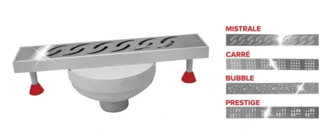 Shower channel drain stainless steel - Slim vertical outlet 30 cm EJIM JSB1145
