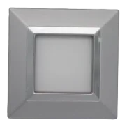 Plate CUBICA 44 square grey with frame chrome 2 modules — SOMEF 44PZ22AOC