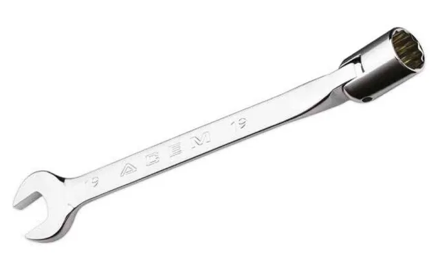Combination spanner with socket flex-head — 122600