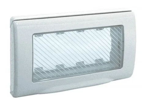 Plaque etanche encastree rectangulaire 4 modules 45 blanc — SOMEF 45SP44BB