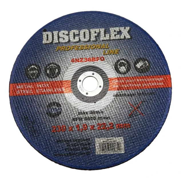 Discoflex Professional Line stainless-steel cutting disc — 115x1x22.2