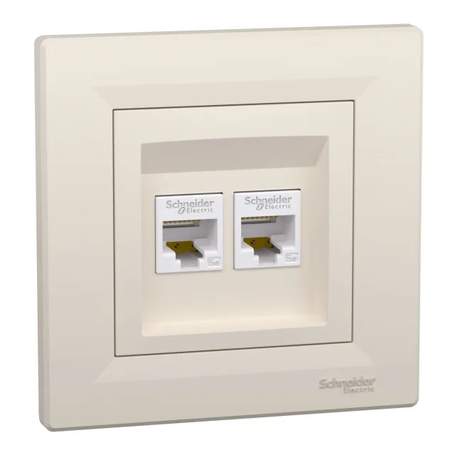 Asfora EPH4400123 rj45 socket outlet — cream