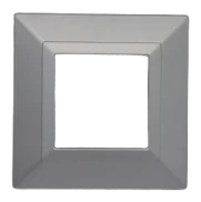 Plate CUBICA 44 square grey 2 modules — SOMEF 44PZ22AO