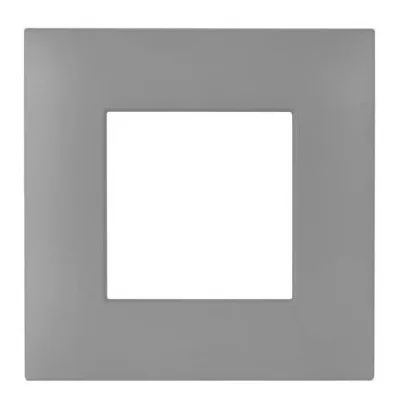 Plate YOUNG 44 square grey matt 2 modules — SOMEF 44PJ32GO