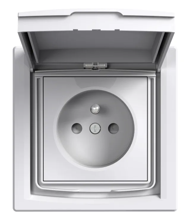 Asfora EPH2800321 earthed socket outlet — white