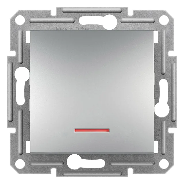 Asfora EPH1600161 push button with locator lamp — aluminium