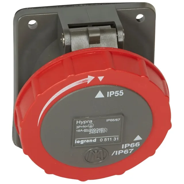 Legrand Hypra socket outlet — 5 poles, IP67 — 051131