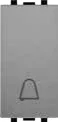 STIEL ALPHA push-button with bell symbol matt grey