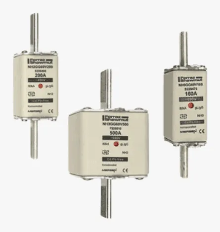 Size 00 gG/gL blade fuses