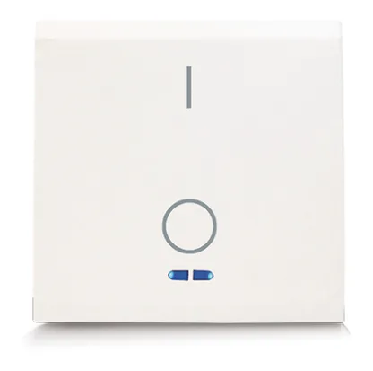 Double-pole switch 250 V – 16 A with integrated indicator 2 modules CLARA 43 — SOMEF 431010/2V