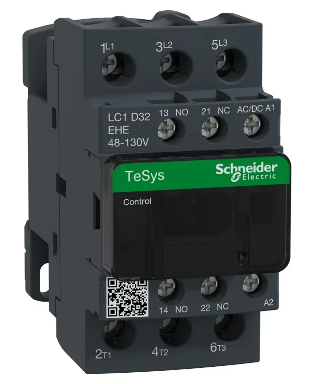 TeSys Deca Advanced LC1D32EHE contactor — 3P, 15 kW / 400 V, 48 to 130 V AC/DC control