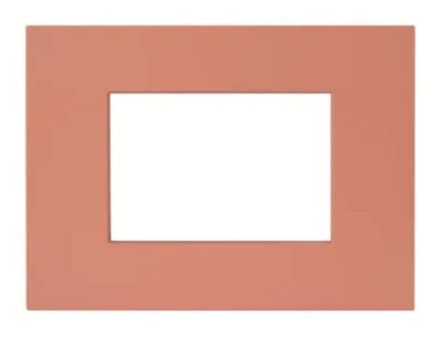 Plate SMART EASY 44 rectangular terracotta matt 3 modules — SOMEF 44PSME3TCO