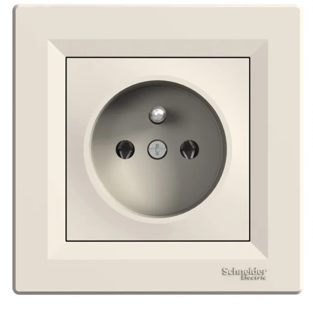 Asfora EPH2800123 earthed socket outlet — cream