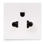 CLARA 43 white American-standard 2P+E socket — SOMEF 431035TS
