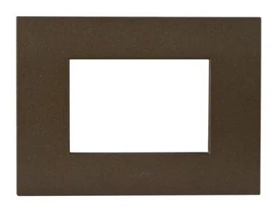 Plaque SMART EASY 44 rectangulaire bronze mat 3 modules — SOMEF 44PSME3BRZ