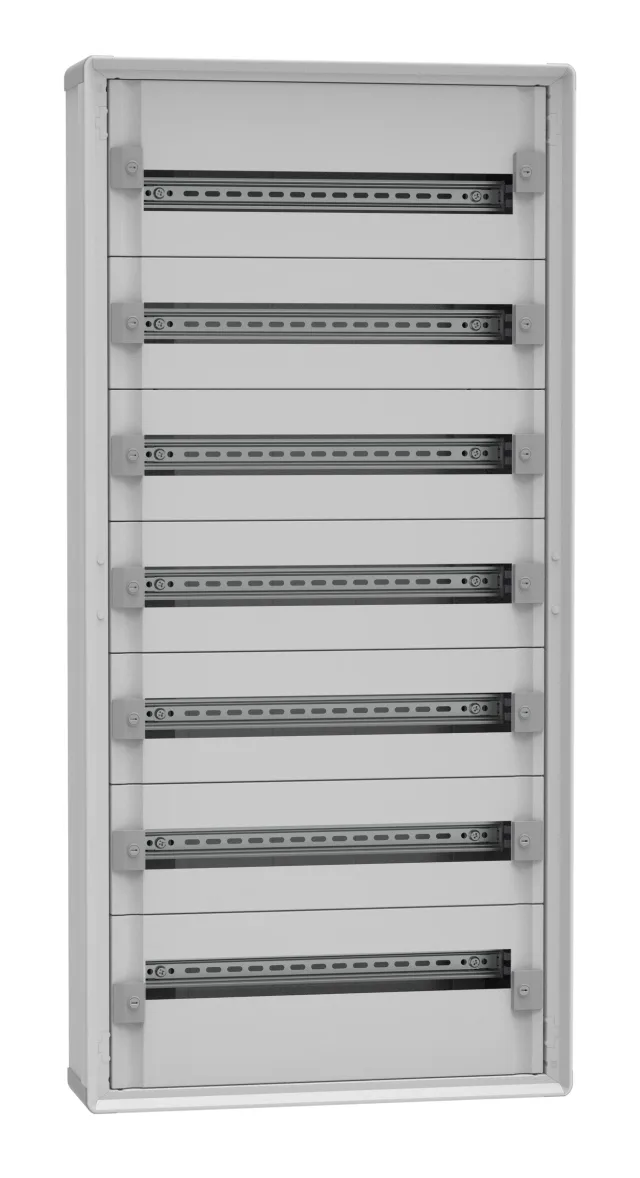 Coffret de distribution plastique pour montage en saillie 7 rangées 24 modules hauteur 1200mm – XL³ HP 160 — Legrand — 1CO7R24SPL