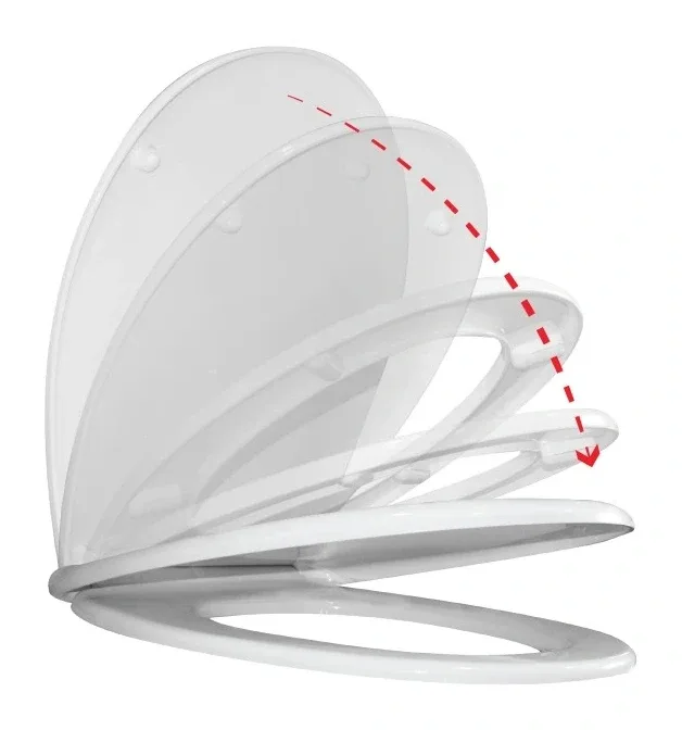 Toilet seat soft-close quick-release Flora standard — EJIM JWC2005
