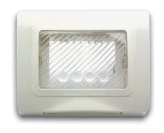Plaque etanche encastree rectangulaire 3 modules S44 blanc — SOMEF 44SP03B