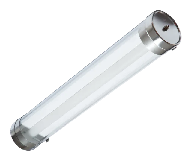 Tubular luminaire TUBALUX LED Clear D100 — 600 mm · Ø100 mm · 18 W · 3000 K