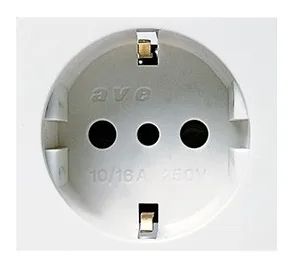 Prise schuko 2P+T 16 A blanc — SOMEF 45B93TS