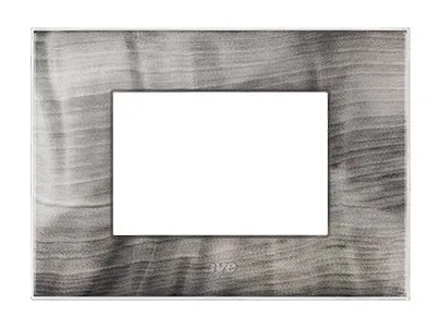 Plate YOUNG 44 rectangular onyx 3d 3 modules — SOMEF 44PJ03ONC/3D