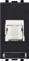 STIEL ALPHA Cat.6 FTP shielded RJ45 socket carbon black