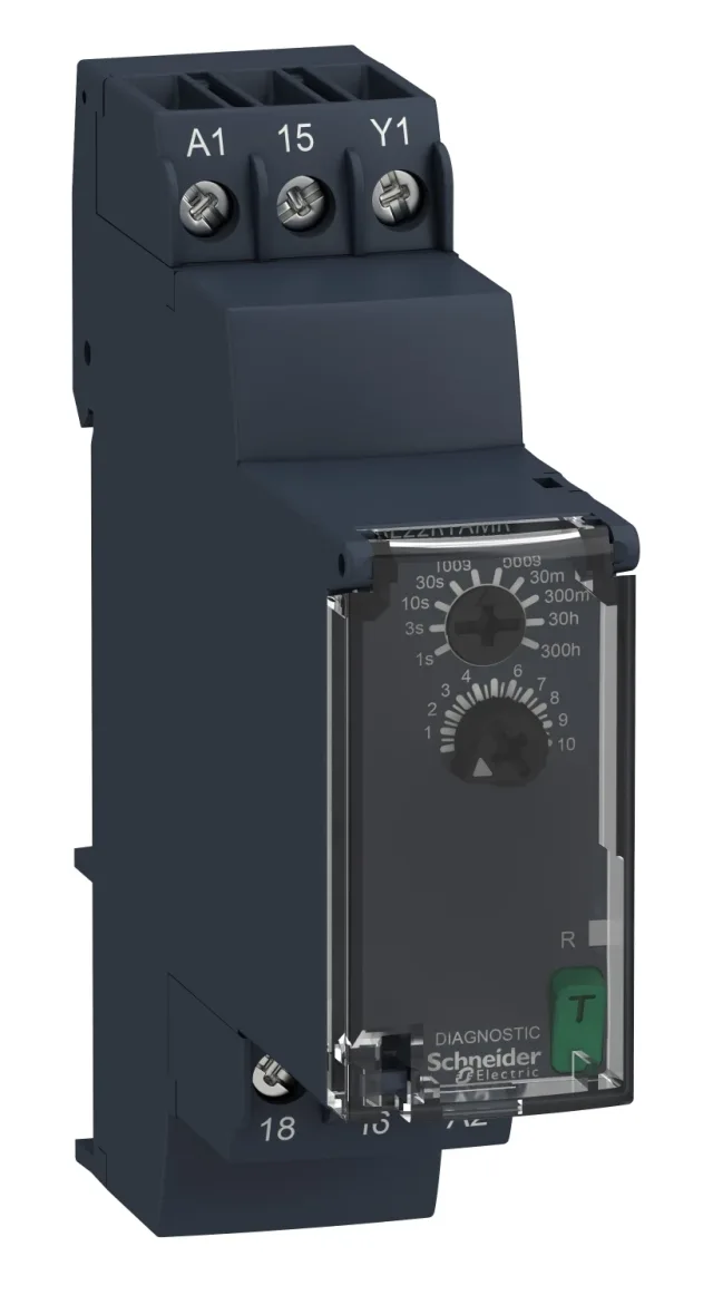 Relais temporisé modulaire RE22R1AMR — 24…240 V AC/DC