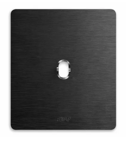 Plaque NEW STYLE 44 carree aluminium anthracite brossé 2 modules 1 commande — SOMEF 44PANT21ANS