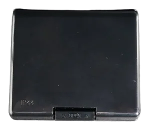 Plaque etanche encastree IP44 carree 2 modules S43 noir — SOMEF 43S42N44