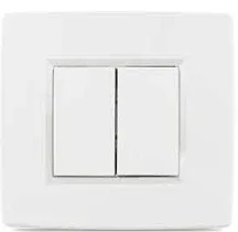 Double interrupteur va-et-vient blanc STIEL 6000