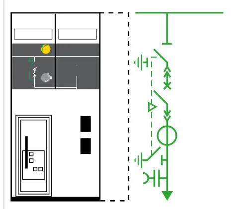 Cellule moyenne tension (MT) Schneider Electric SM6-24 DM1-W — Disjoncteur débrochable arrivée / départ