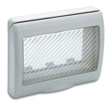 Plaque etanche encastree rectangulaire 1-3 modules S45 blanc — SOMEF 45S43B