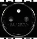 STIEL ALPHA 20A 250V 2P+E socket black
