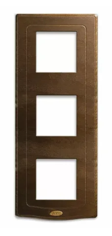 Plaque VERA 44 carrée bois 2+2+2 modules — SOMEF 44PLE26NOC