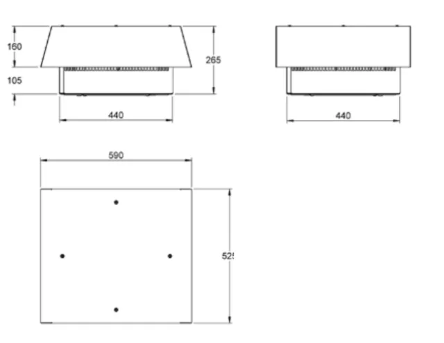 Roof exhaust unit — 2,550 m³/h — R5T31230