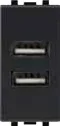 STIEL ALPHA 2.1A dual-port USB charger carbon black