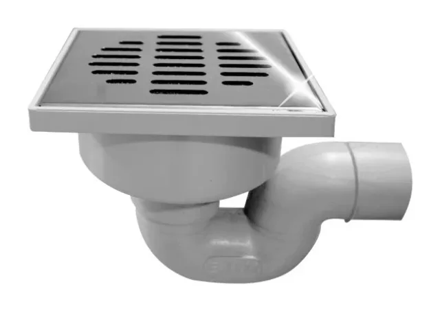Siphon siphoide PVC inox 12 × 12 anti-odeur-anti-insecte EJIM JSB1112