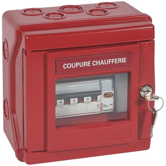 Legrand Plexo enclosure — H 180mm x W 172mm x D 115mm, 1 row, IP55, Red — 038090