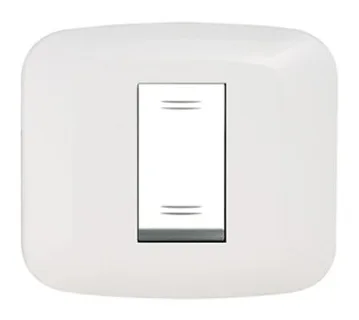 Plate YES 45 square white 1 module — SOMEF 45PS1BB