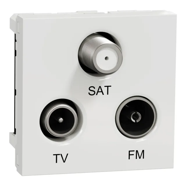 Prise FM / TV / SAT New Unica NU345018 — blanc