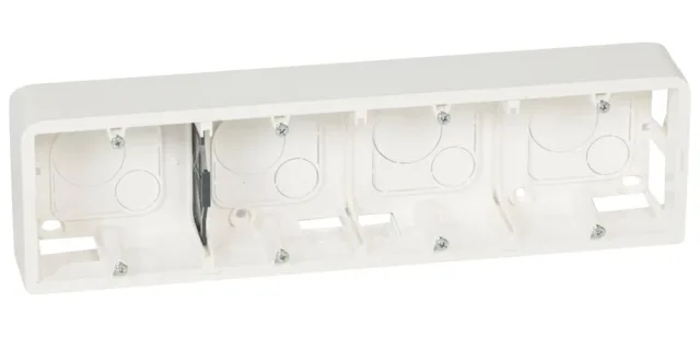 Legrand Mosaic mounting frame — 10 modules, IP2X, White — 080284