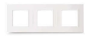 BELLA 43 square 2+2+2-module plate, white — SOMEF 43P36B
