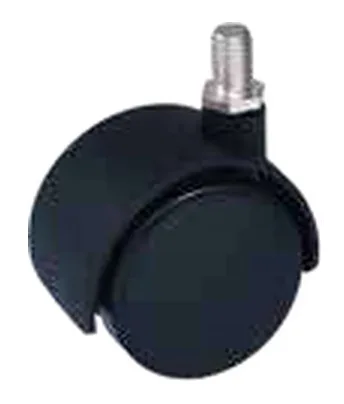 Chair caster in black polyamide with threaded stem — 801300