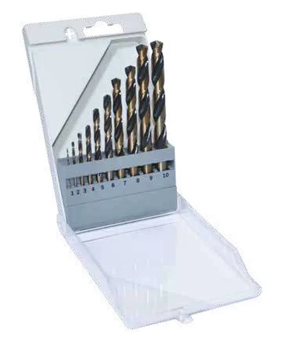 Boxed set of 10 metal drill bits probox HSS pointteq — 960033
