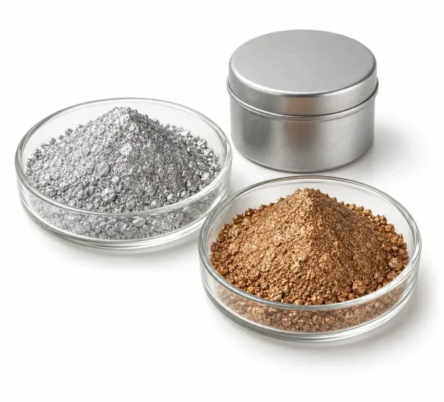Pigments métalliques — illustration de gamme